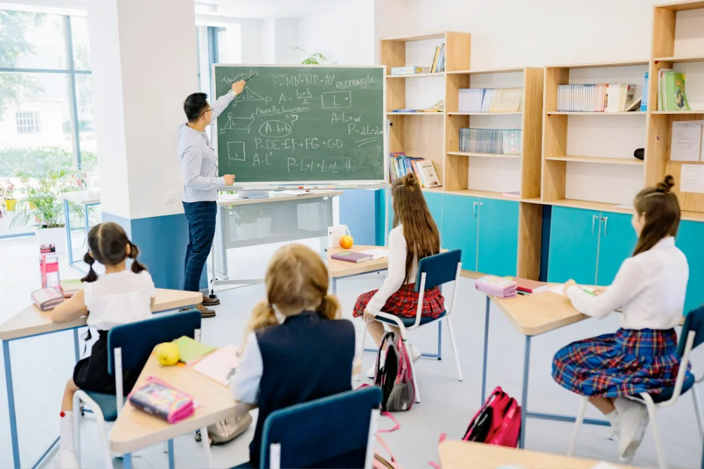 Sanskar students in active classroom engagement