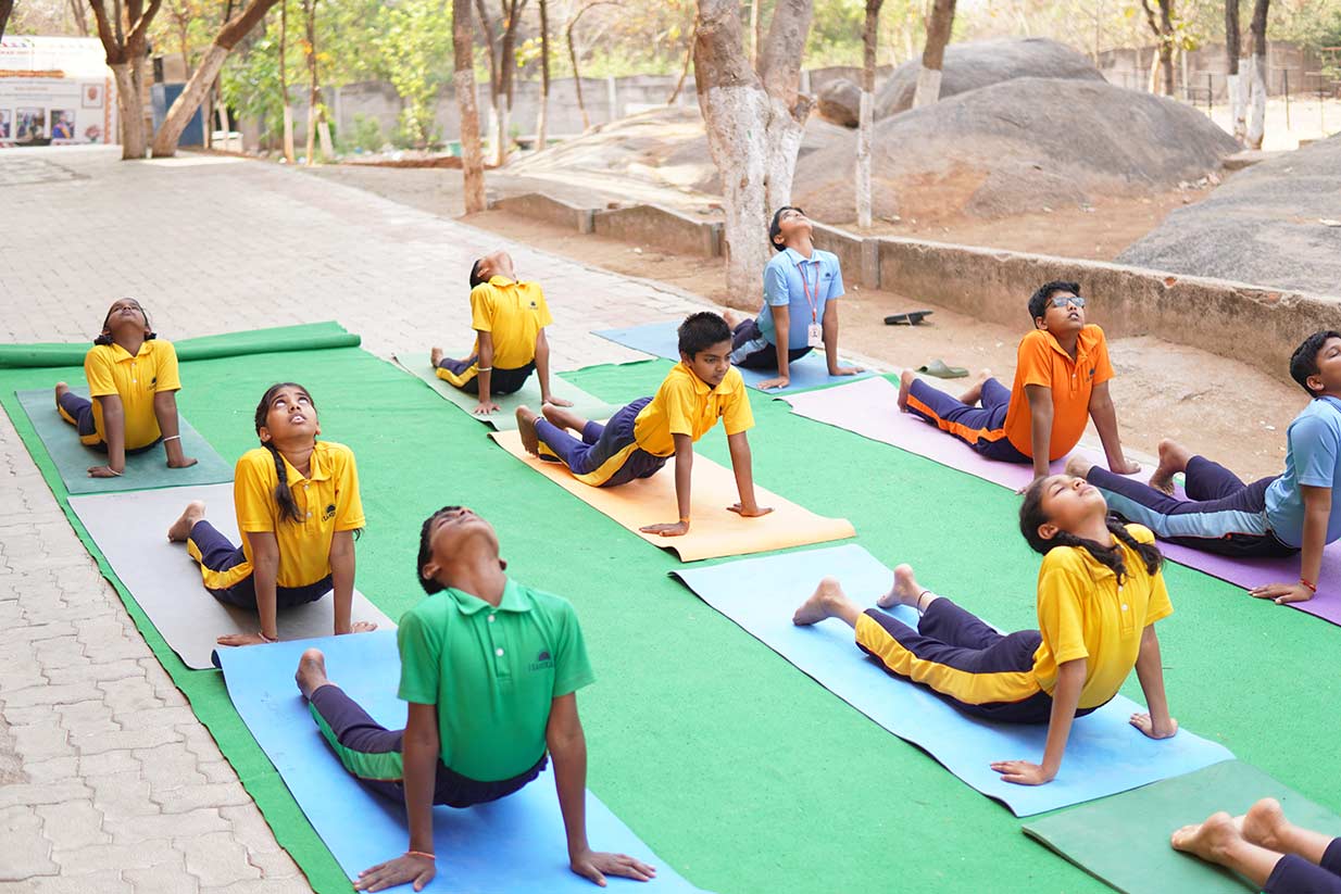 Students participating in school activities