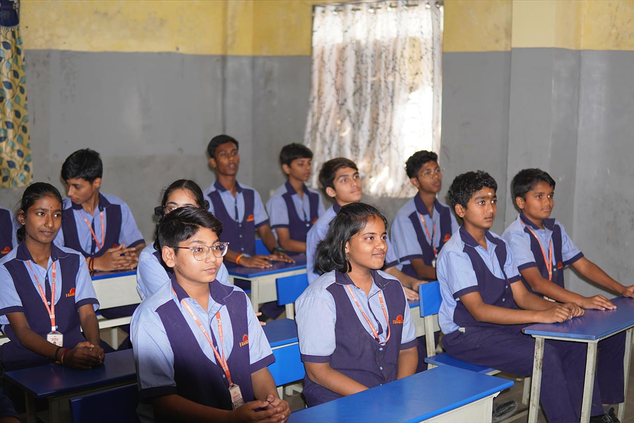 Students learning at Sanskar